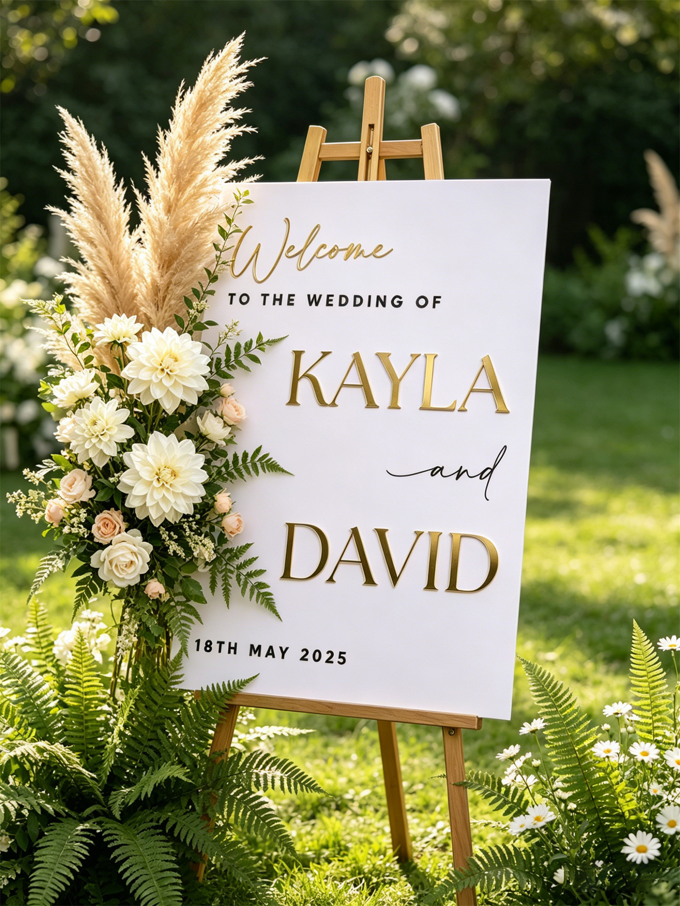 Wedding Welcome Sign - Personalized acrylic wedding welcome sign, modern and fashionable decoration of the wedding entrance. Welcome to our wedding sign